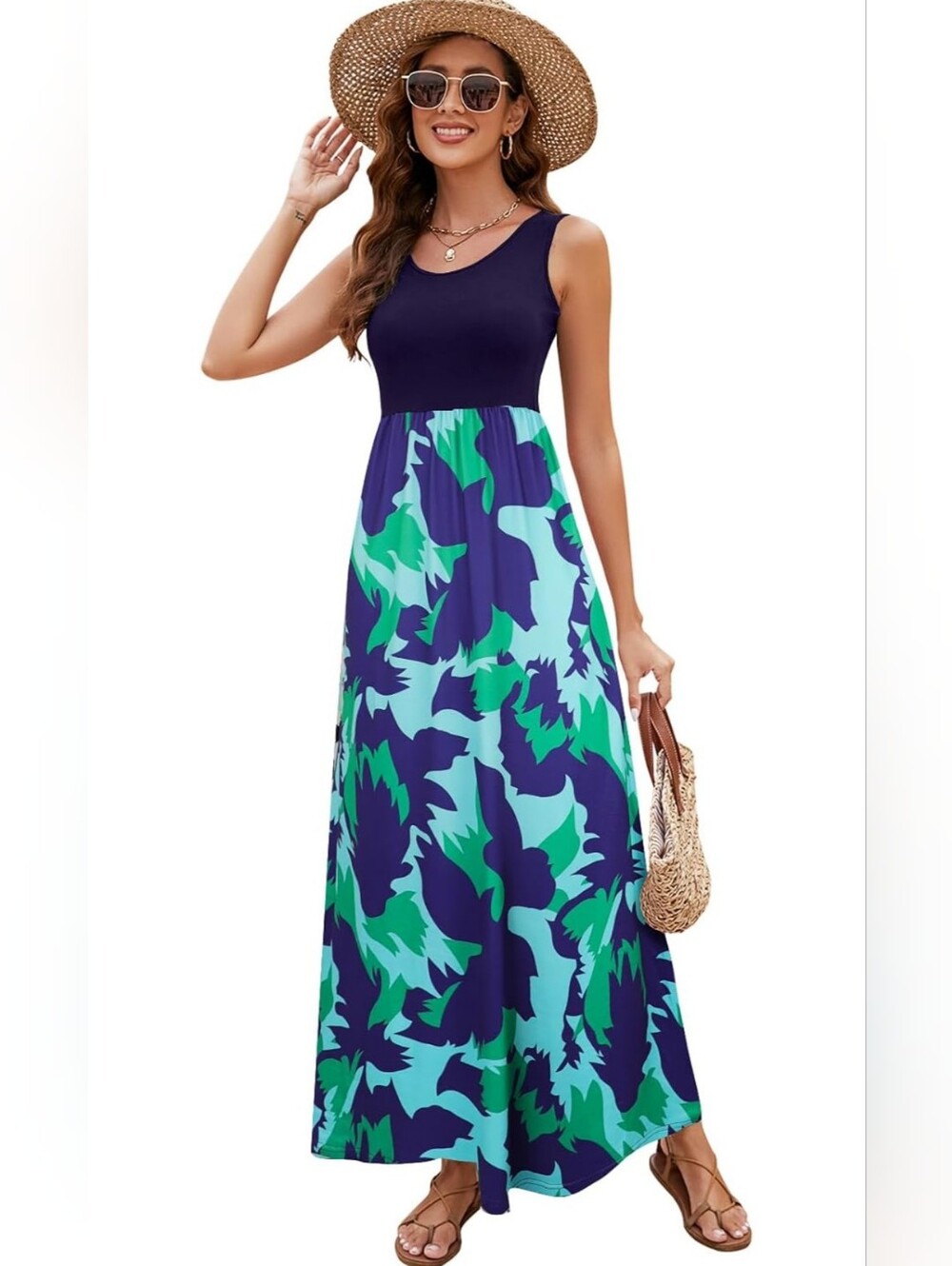 NWT Maxi Tank Sundress Bohemian M Medium